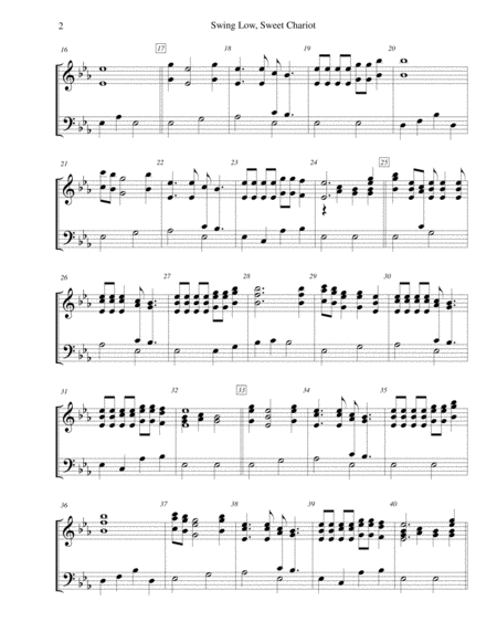 Swing Low, Sweet Chariot - for 3-octave handbell choir image number null