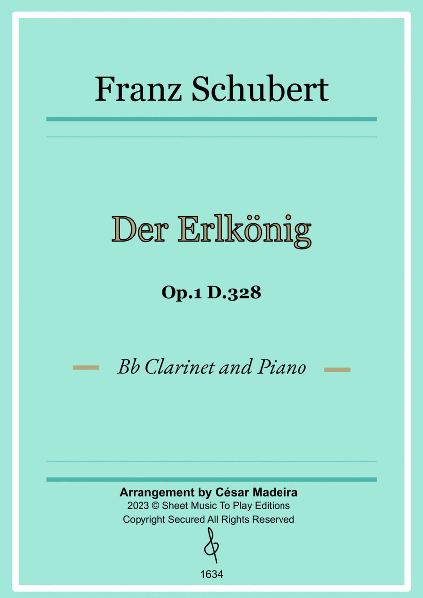 Der Erlkönig by Schubert - Bb Clarinet and Piano (Full Score) image number null