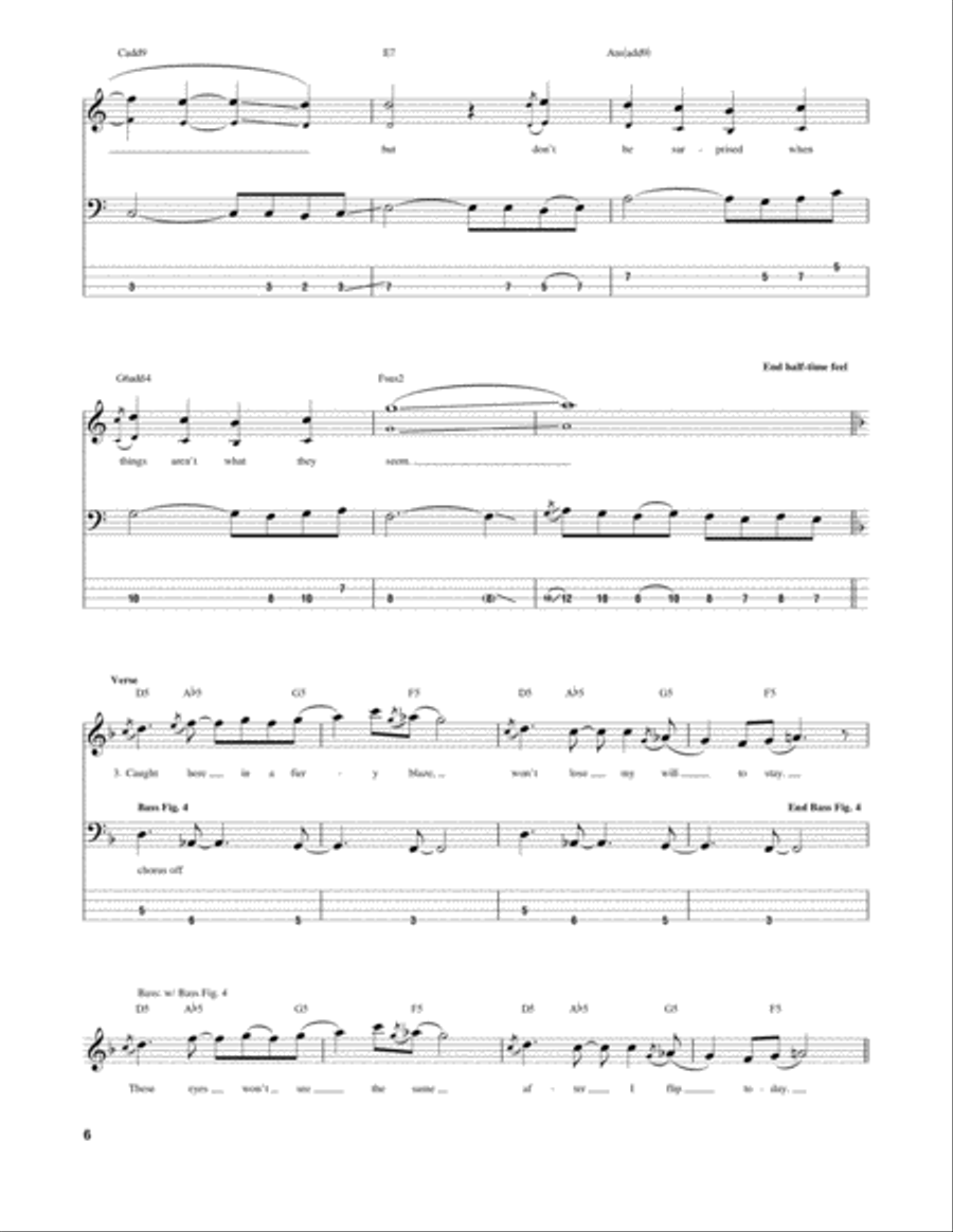 Bat Country Guitar Tablature scores gallery preview page 6