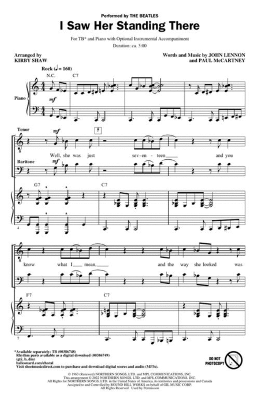 I Saw Her Standing There TB scores gallery preview page 4