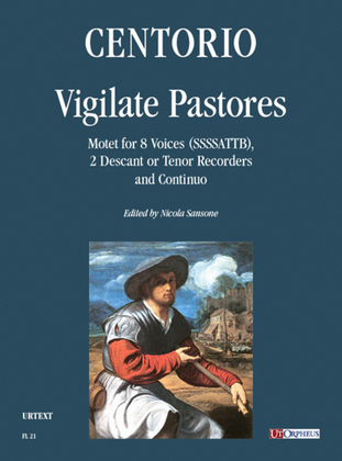 Book cover for Vigilate Pastores. Motet for 8 Voices (SSSSATTB), 2 Descant or Tenor Recorders and Continuo
