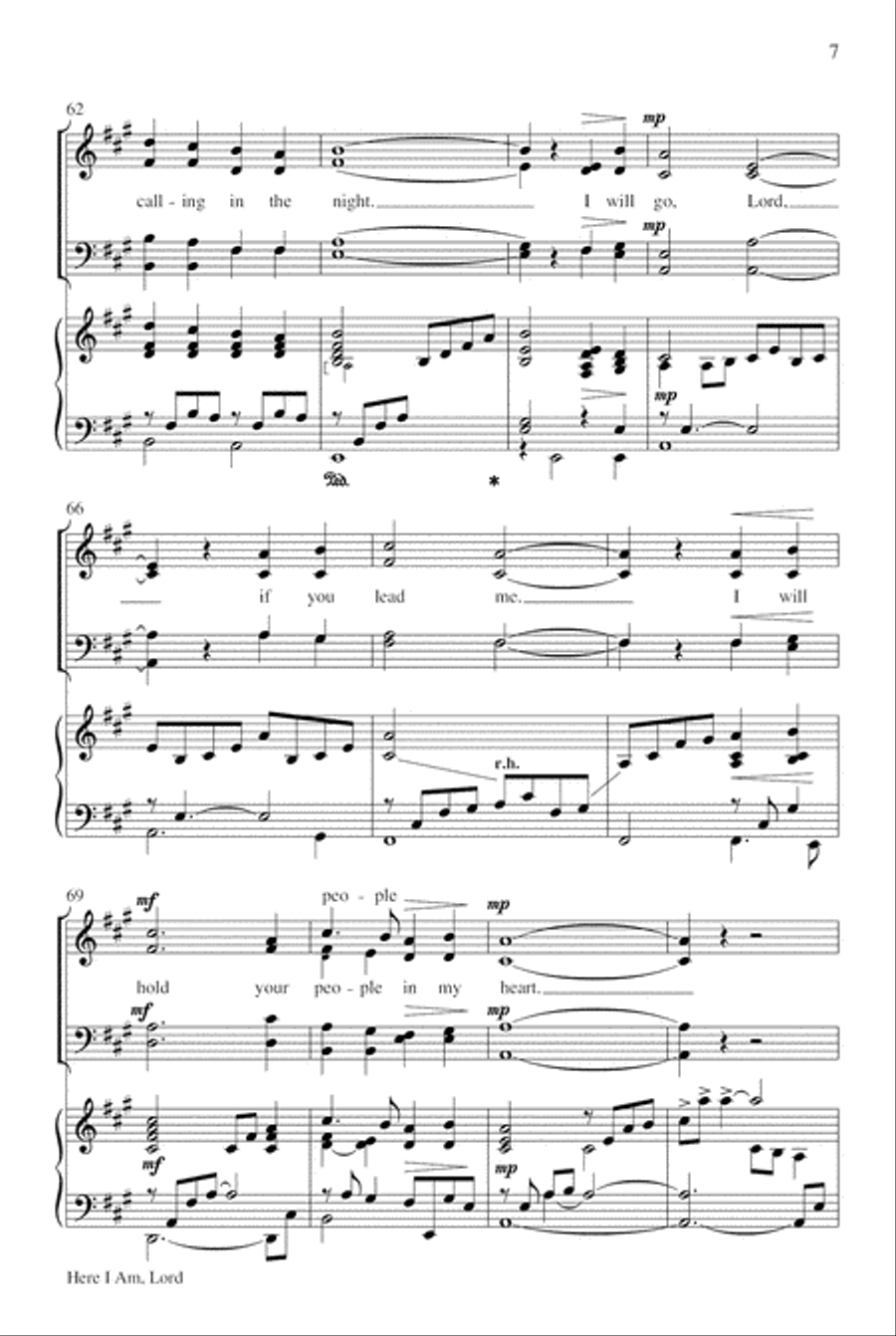 Here I Am, Lord Choir scores gallery preview page 8