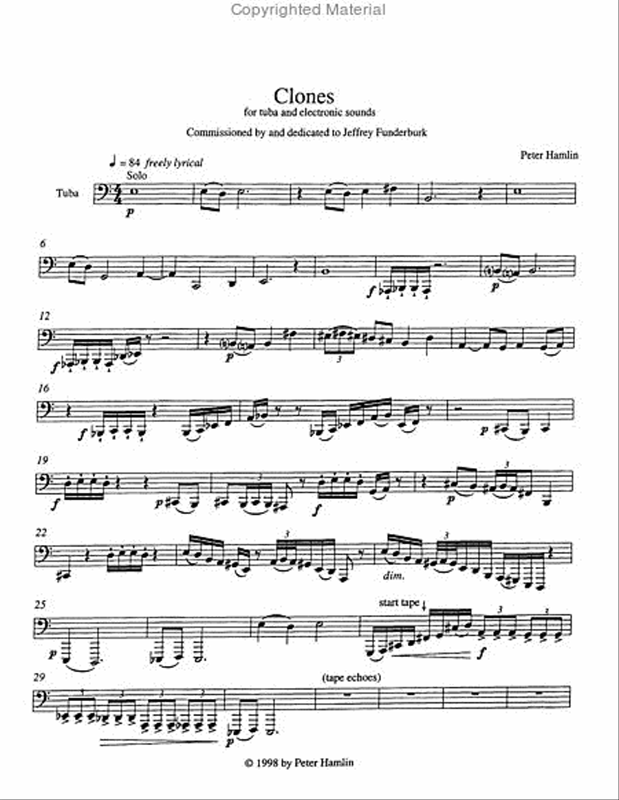 Clones Clones Tuba scores gallery preview page 3