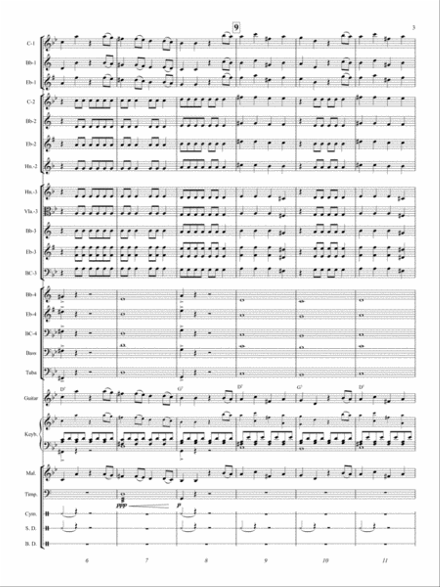Symphony No. 40 Concert Band scores gallery preview page 3