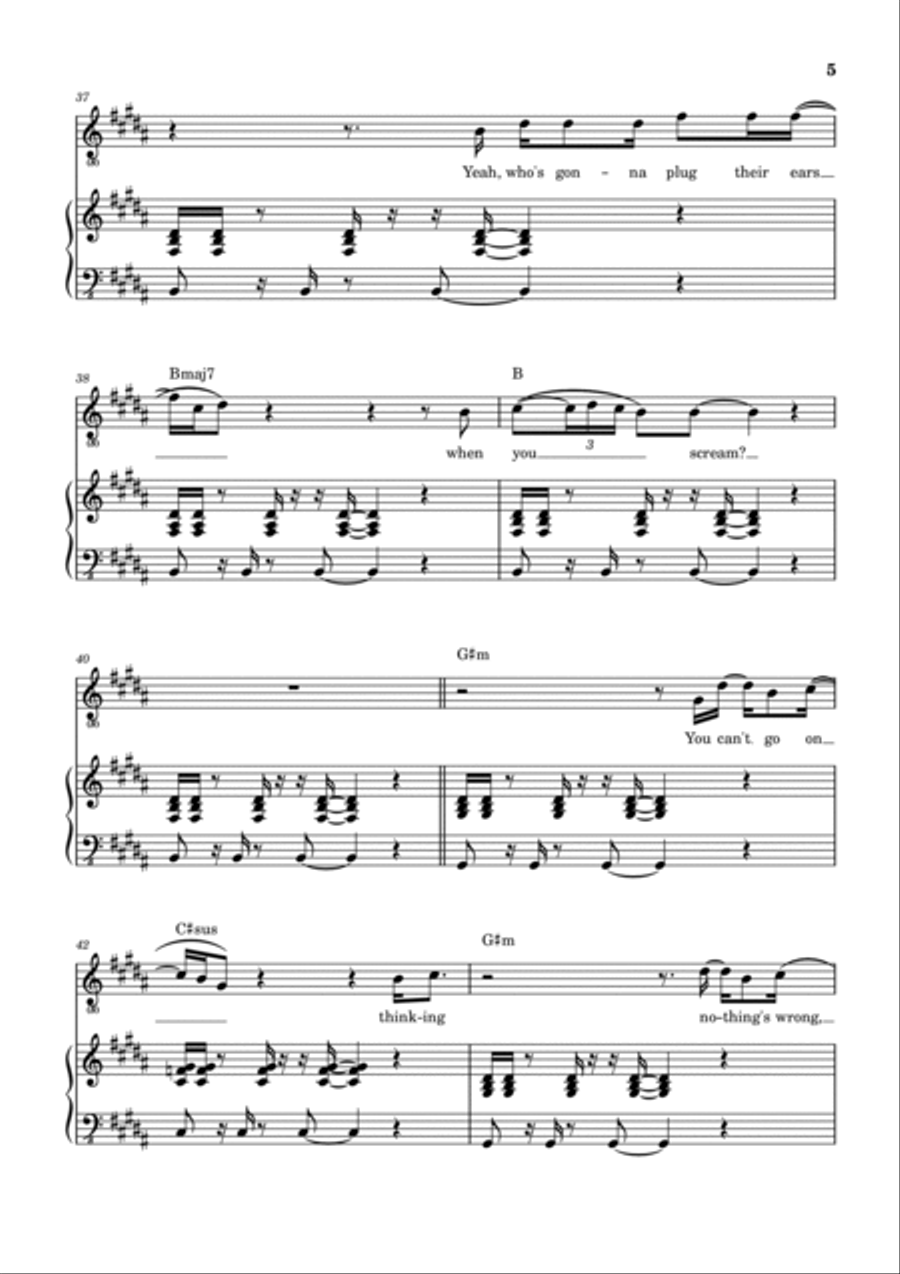 Drive Piano, Vocal, Guitar scores gallery preview page 6