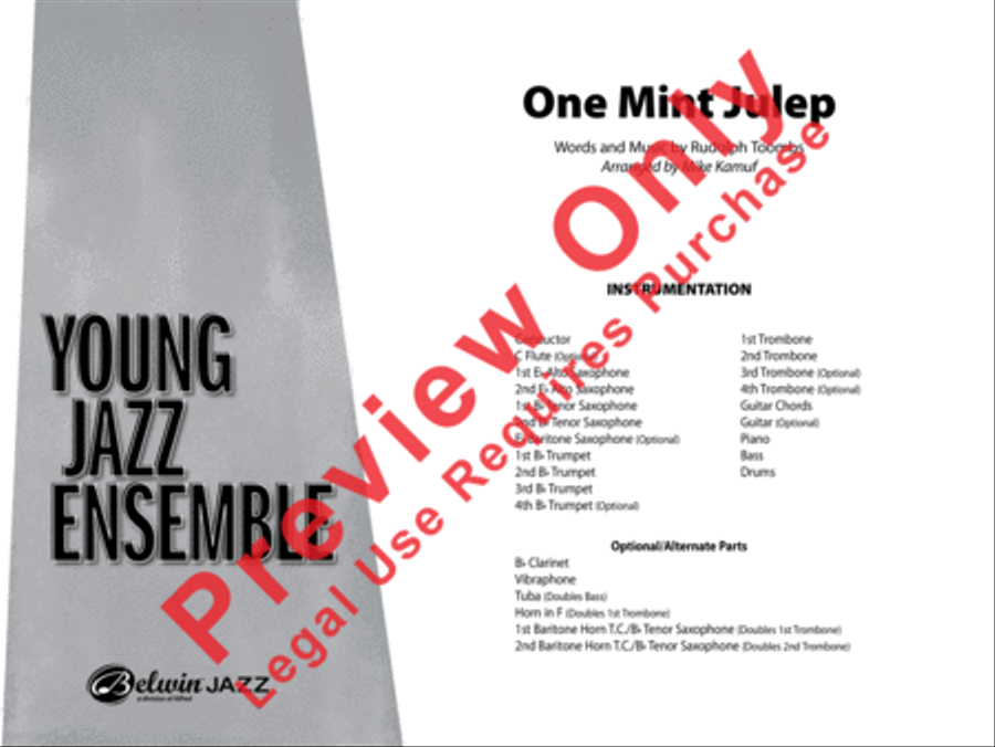 One Mint Julep One Mint Julep Jazz Ensemble scores gallery preview page 22