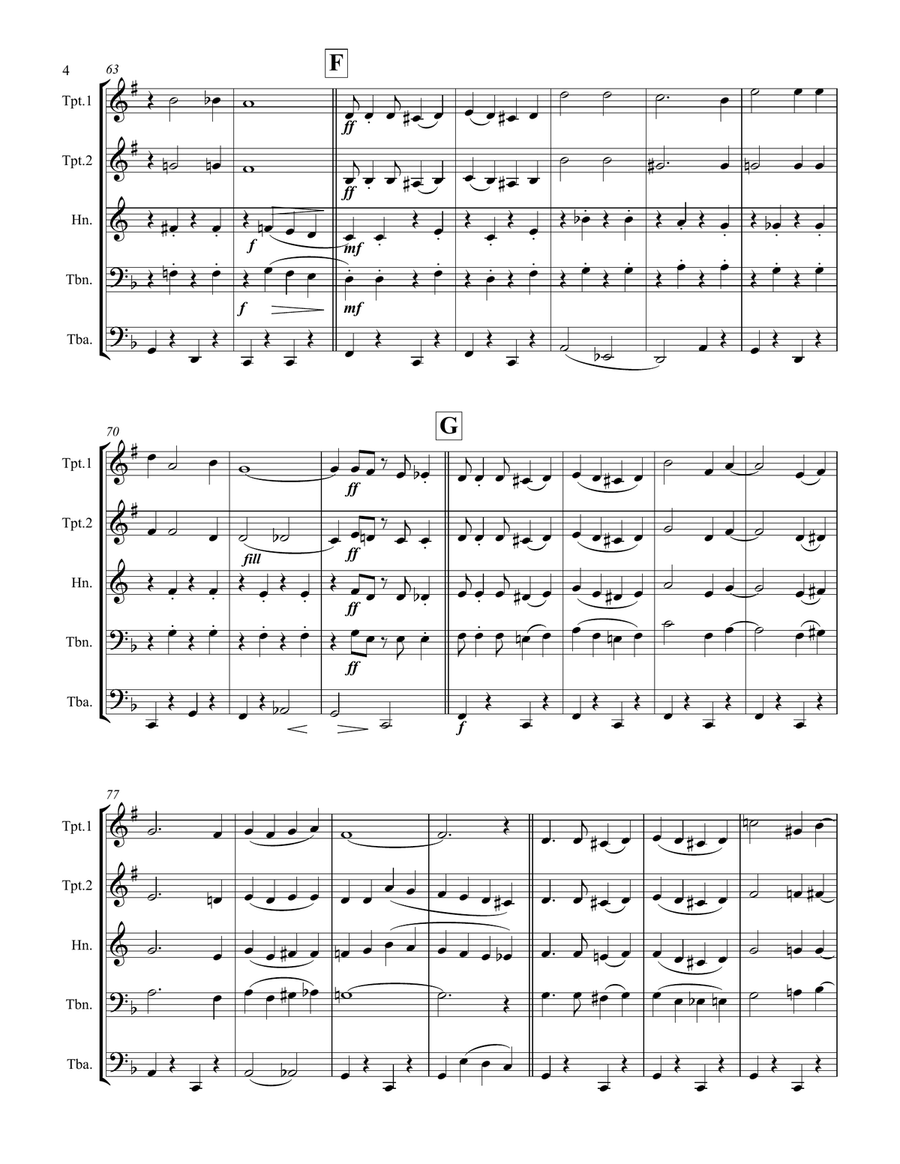 Mele Kalikimaka Brass Ensemble scores gallery preview page 5