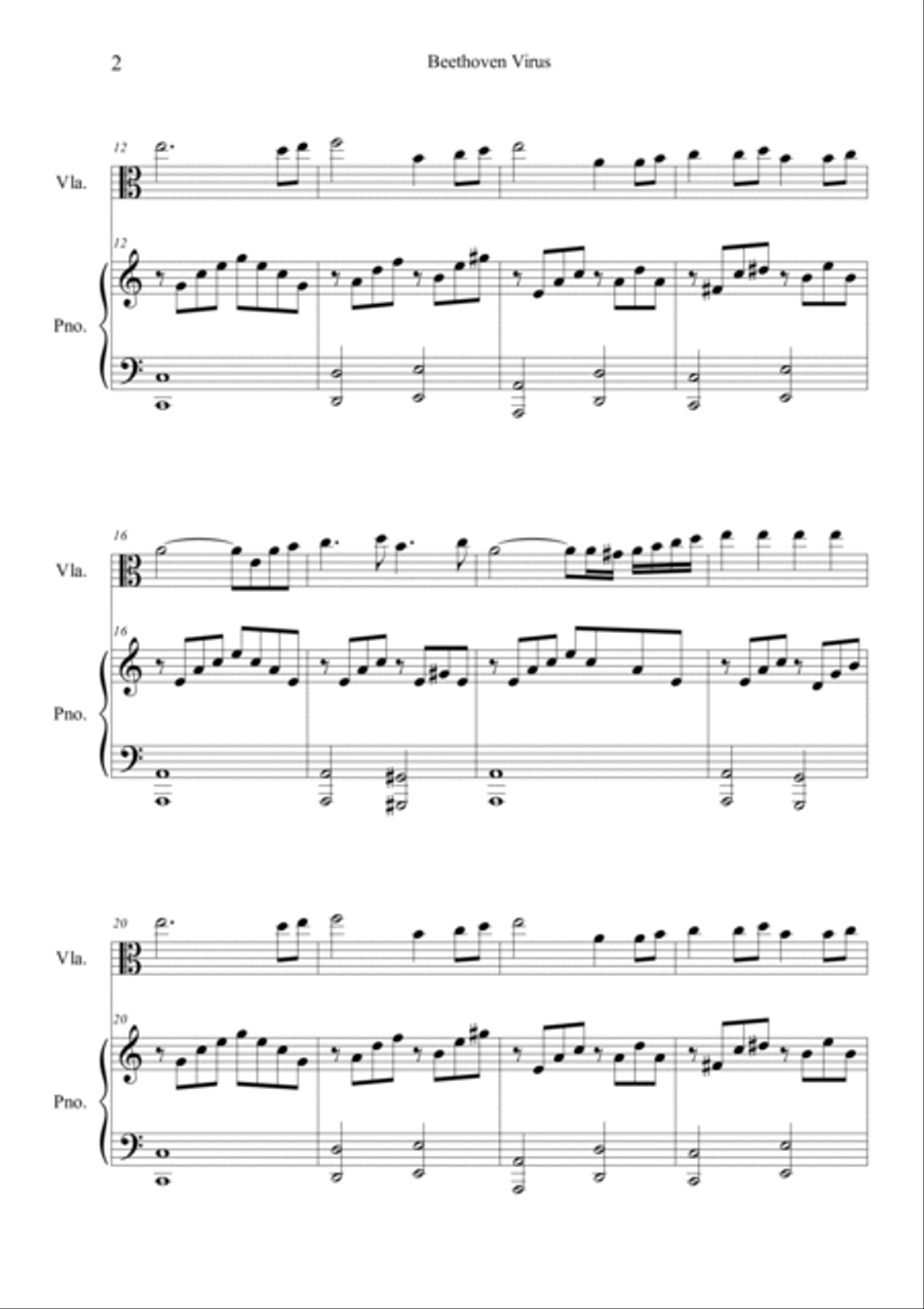 Beethoven Virus Viola scores gallery preview page 2