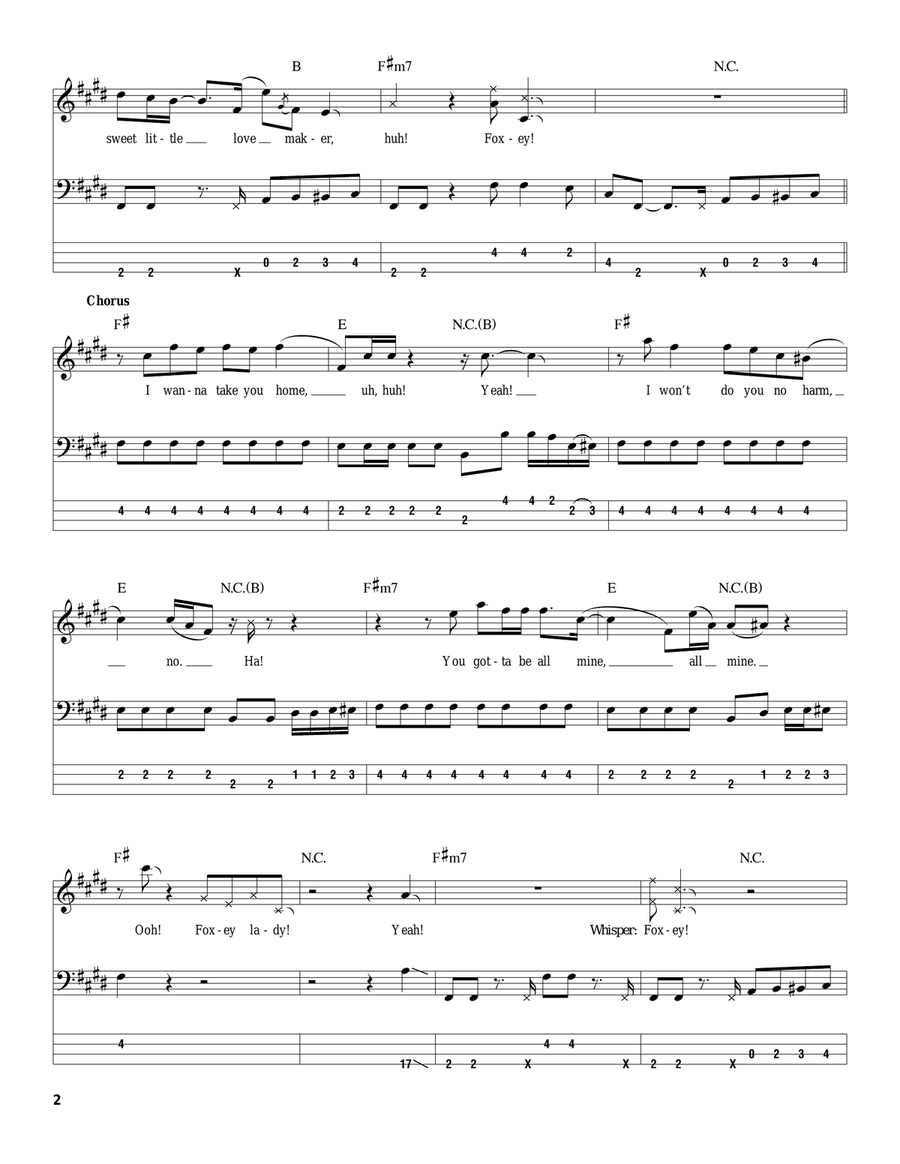 Foxey Lady Acoustic Guitar scores gallery preview page 2