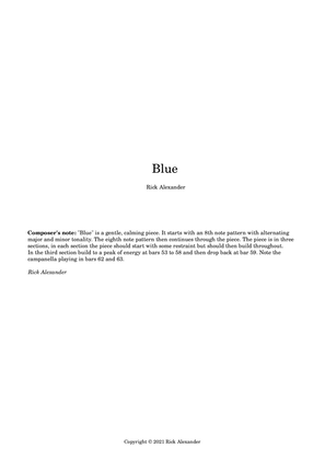Blue (for solo guitar)