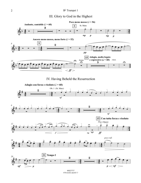 Suite from All-Night Vigil (Vespers) - Bb Trumpet 1