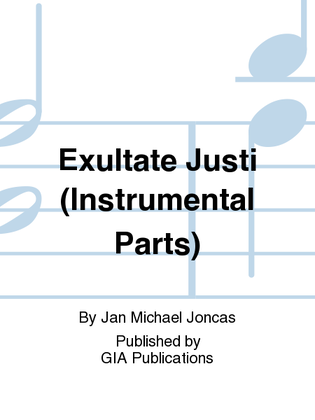 Book cover for Exultate justi - Instrument edition