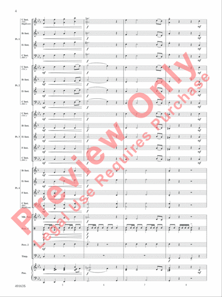 Christmas Holiday March Concert Band scores gallery preview page 5