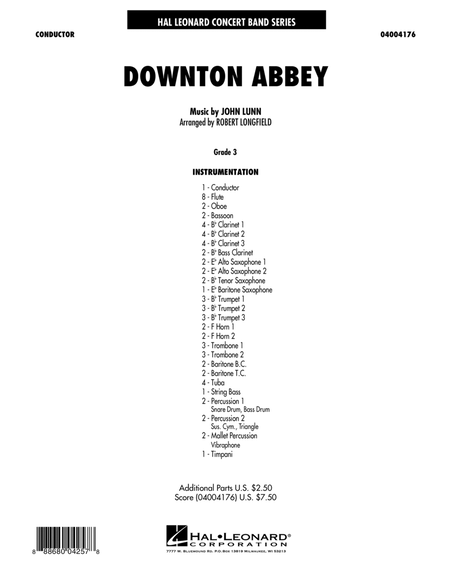 Downton Abbey - Conductor Score (Full Score)