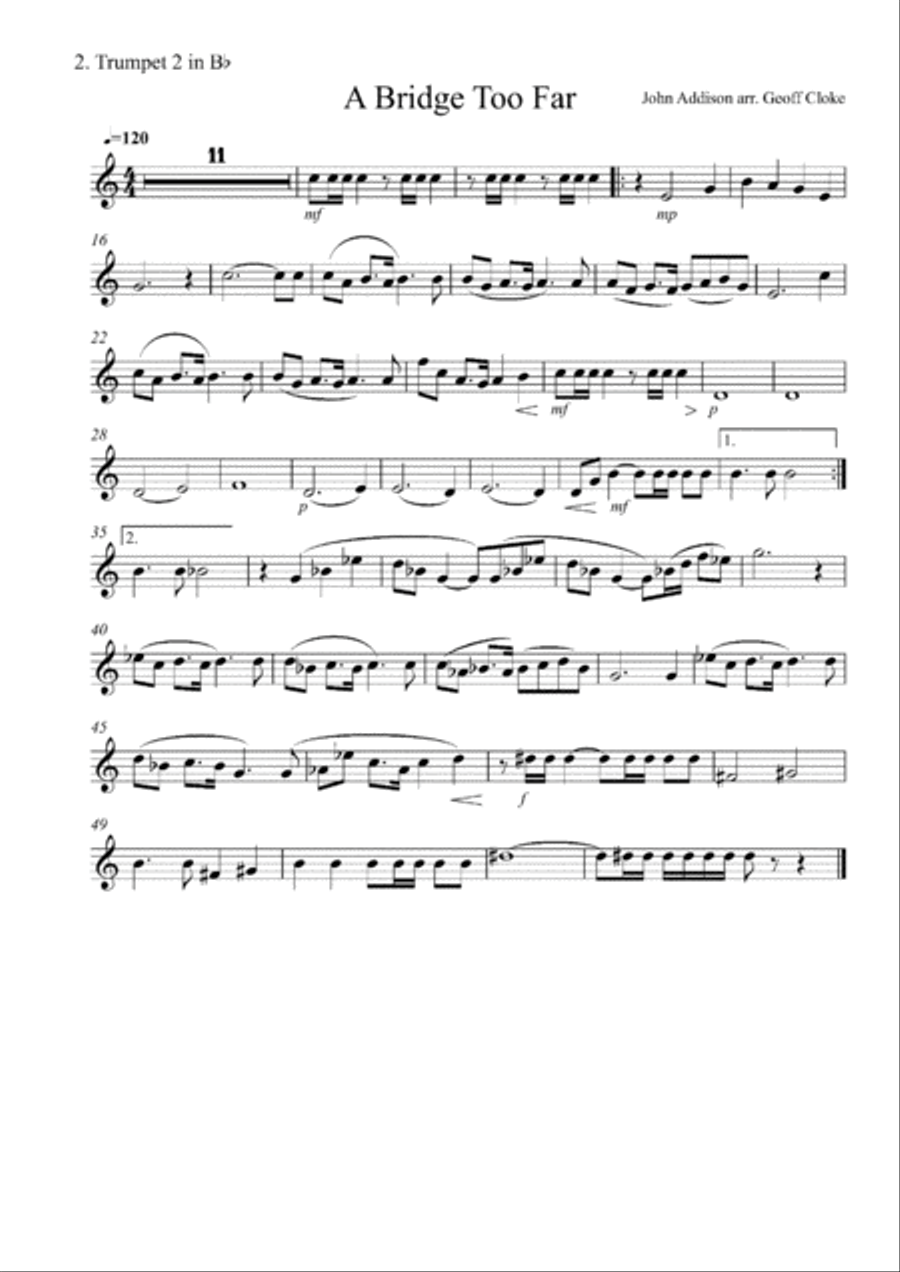 A Bridge Too Far Brass Ensemble scores gallery preview page 2