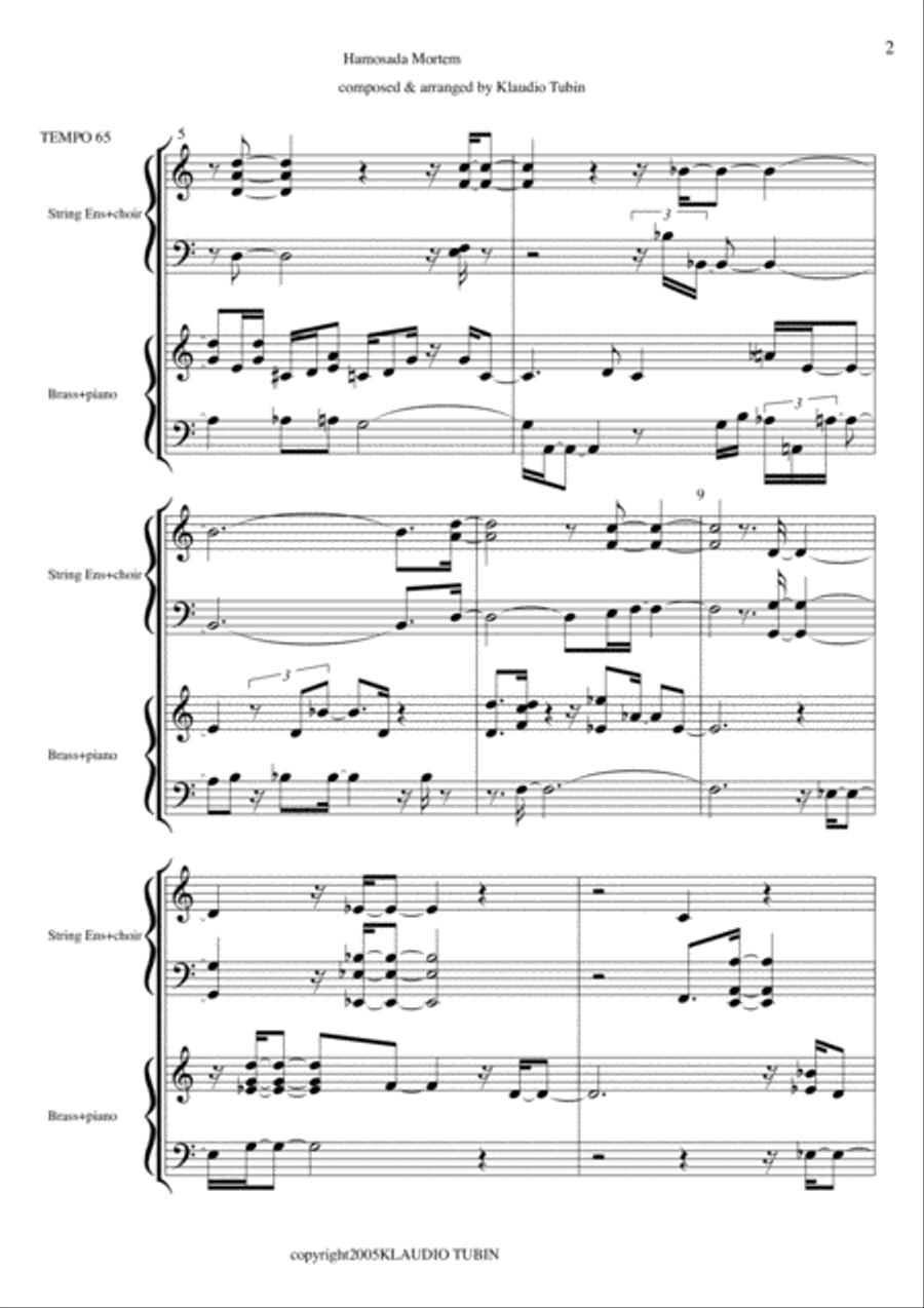 Hamosada Mortem Choir scores gallery preview page 3