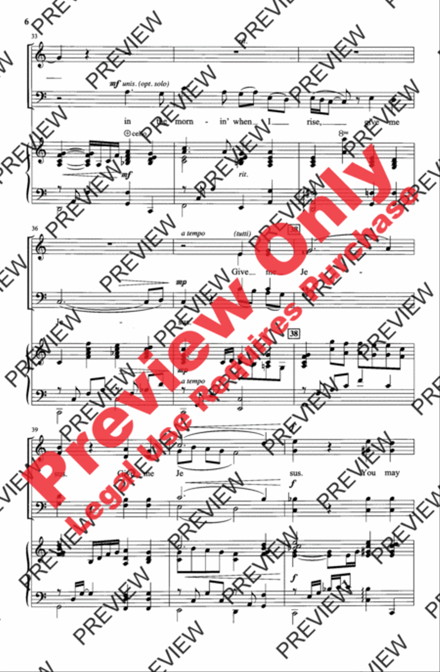 More Precious Than Silver with Give Me Jesus 4-Part scores gallery preview page 6