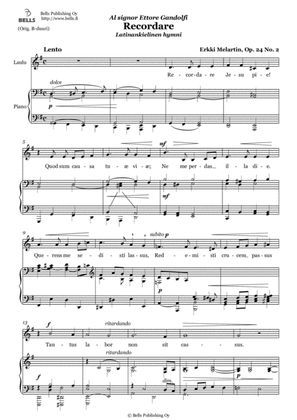 Recordare, Op. 24 No. 2 (G Major)