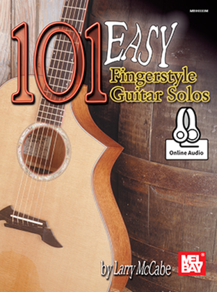Book cover for 101 Easy Fingerstyle Guitar Solos