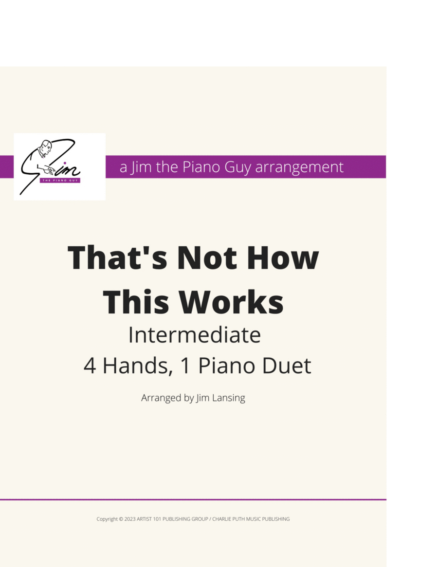 That's Not How This Works Feat. Dan + Shay Piano Method scores gallery preview page 1