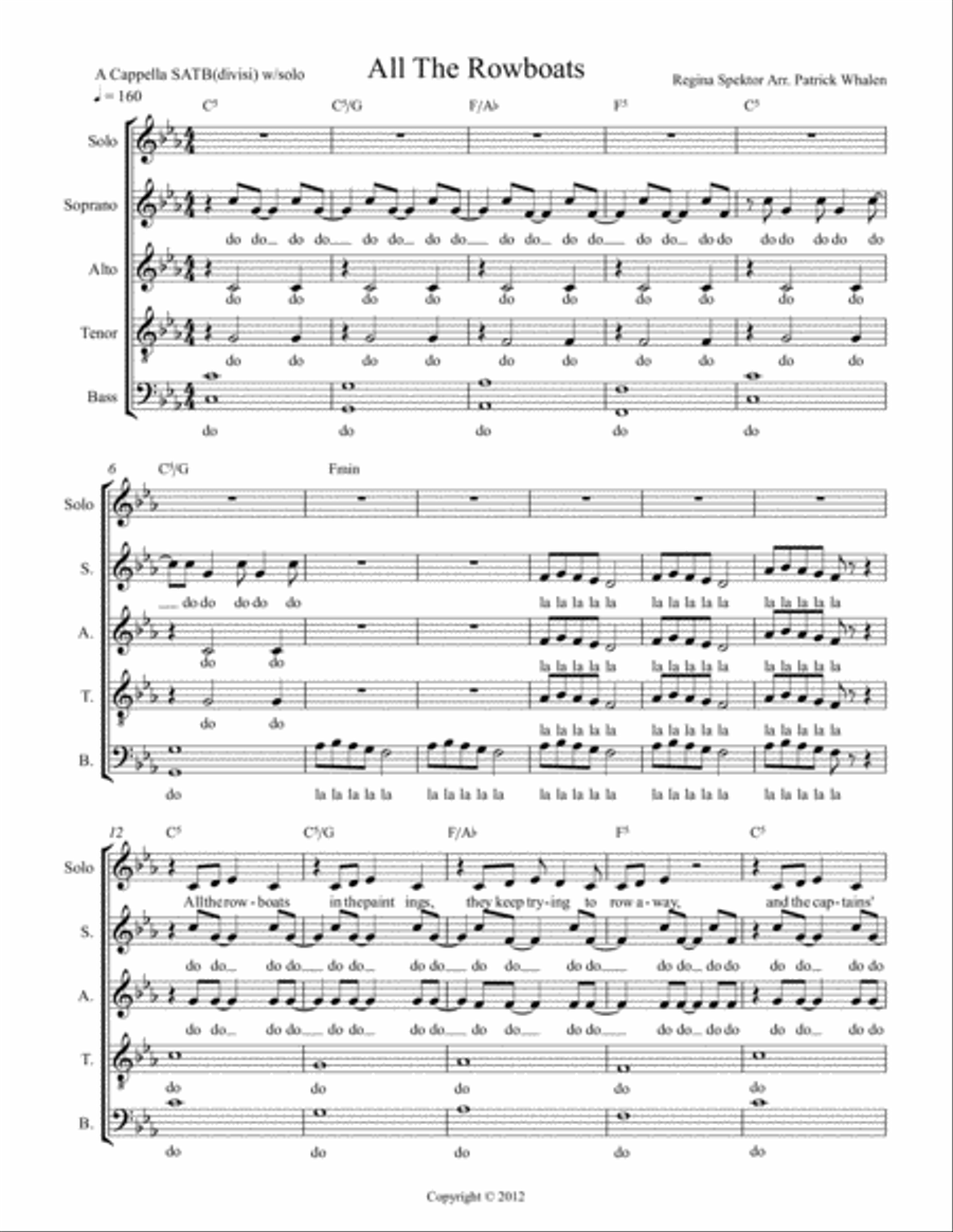 All The Rowboats 4-Part scores gallery preview page 1
