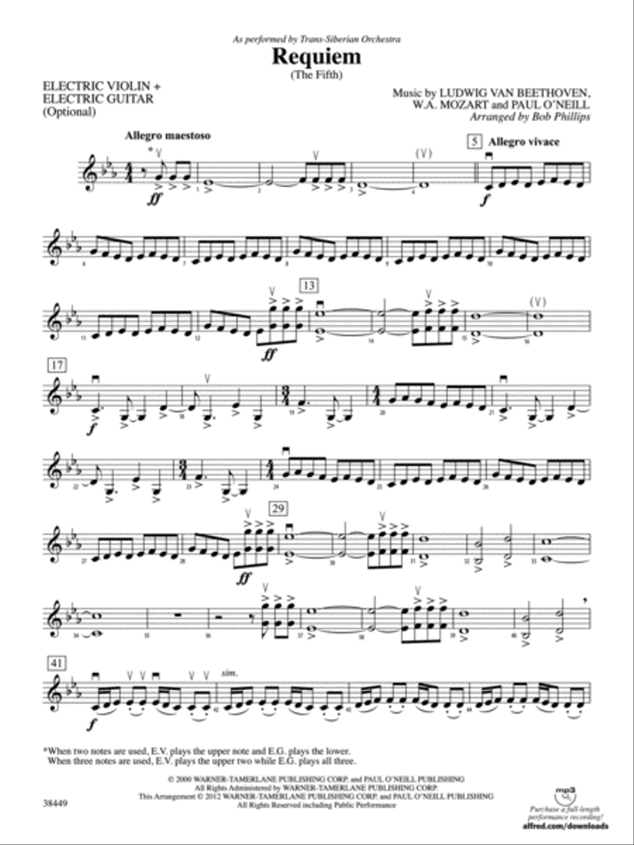 Requiem (The Fifth): EVN Requiem (The Fifth): EVN String Orchestra scores gallery preview page 1