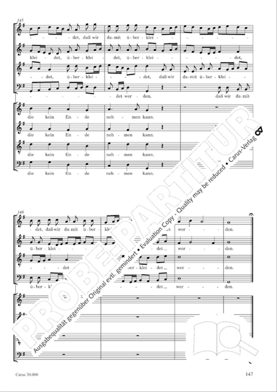 J.L. Bach: The complete motets Choir scores gallery preview page 154