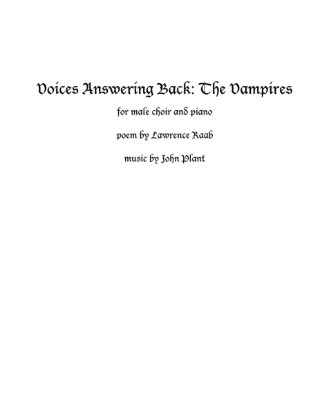 Voices Answering Back: The Vampires image number null