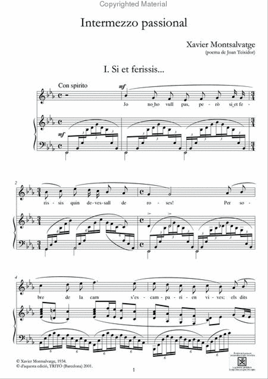 Intermezzo passional Intermezzo passional Voice Solo scores gallery preview page 2