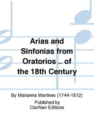 Arias and Sinfonias from Oratorios .. of the 18th Century