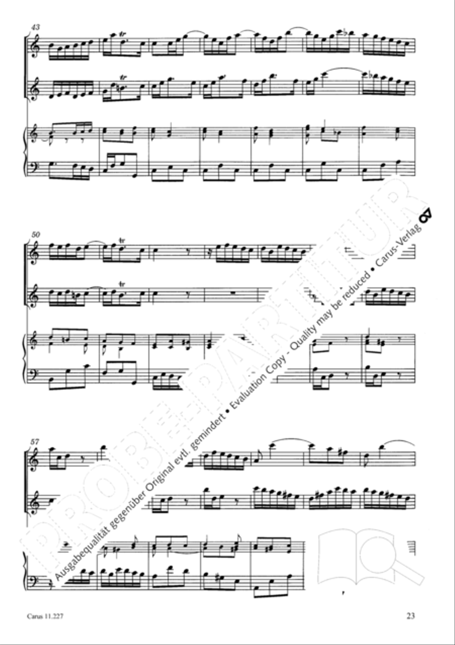 Concerto a tre in C Concerto a tre in C Recorder scores gallery preview page 24