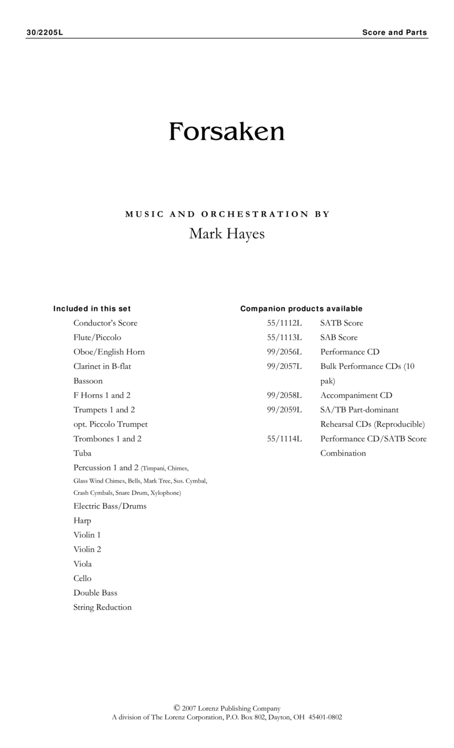 Forsaken Choir scores gallery preview page 1