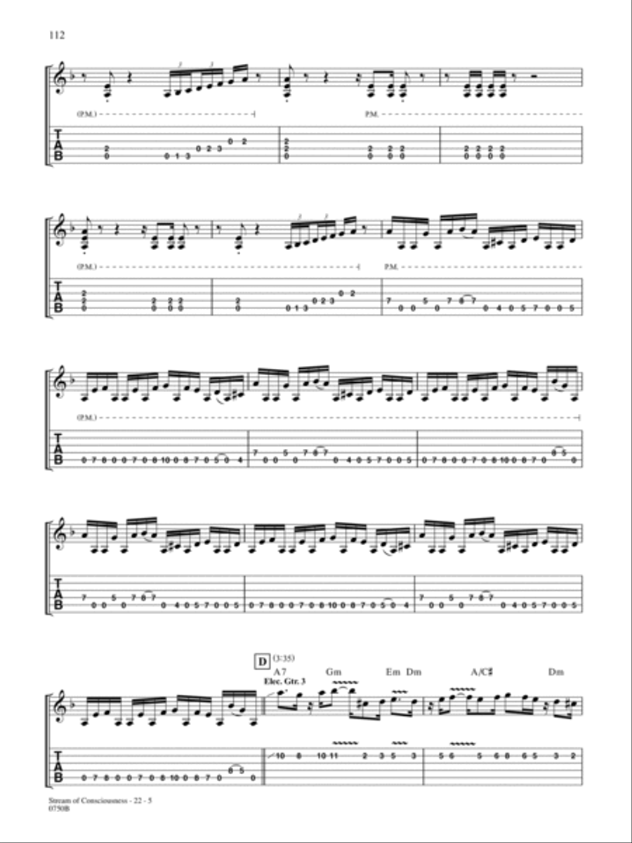 Stream of Consciousness Stream of Consciousness Guitar Tablature scores gallery preview page 5