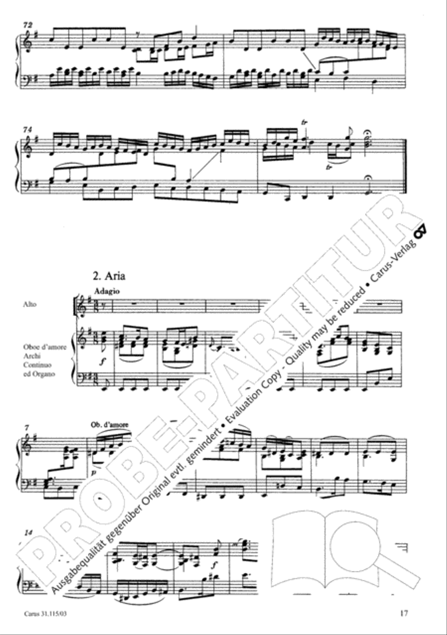 O my spirit, be prepared (Mache dich, mein Geist, bereit) 4-Part scores gallery preview page 18