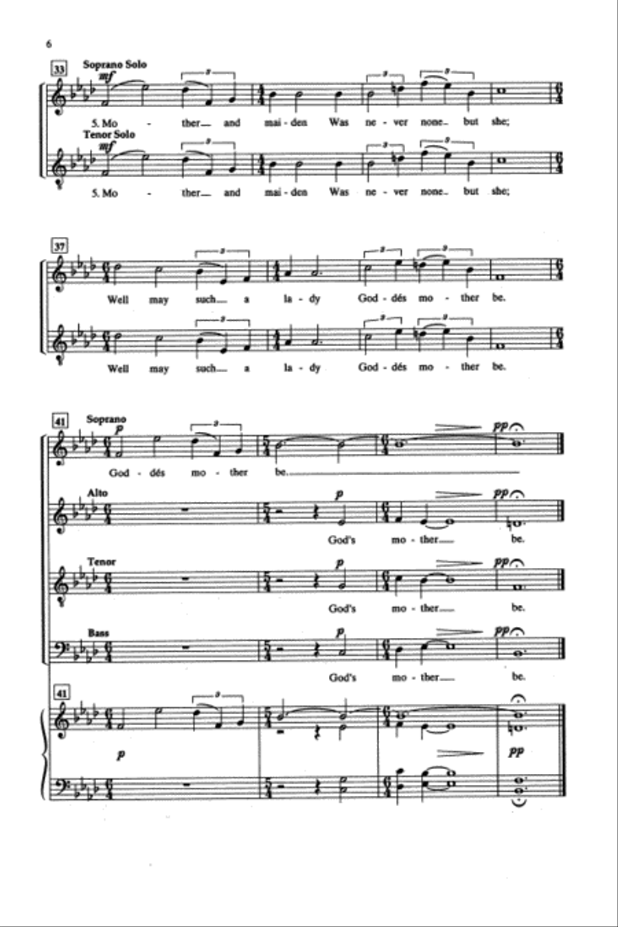 I Sing of a Maiden 4-Part scores gallery preview page 5