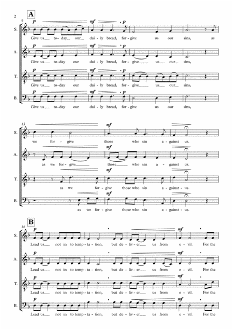 Chris Lawry - The Lord's Prayer (for SATB Choir a cappella) image number null