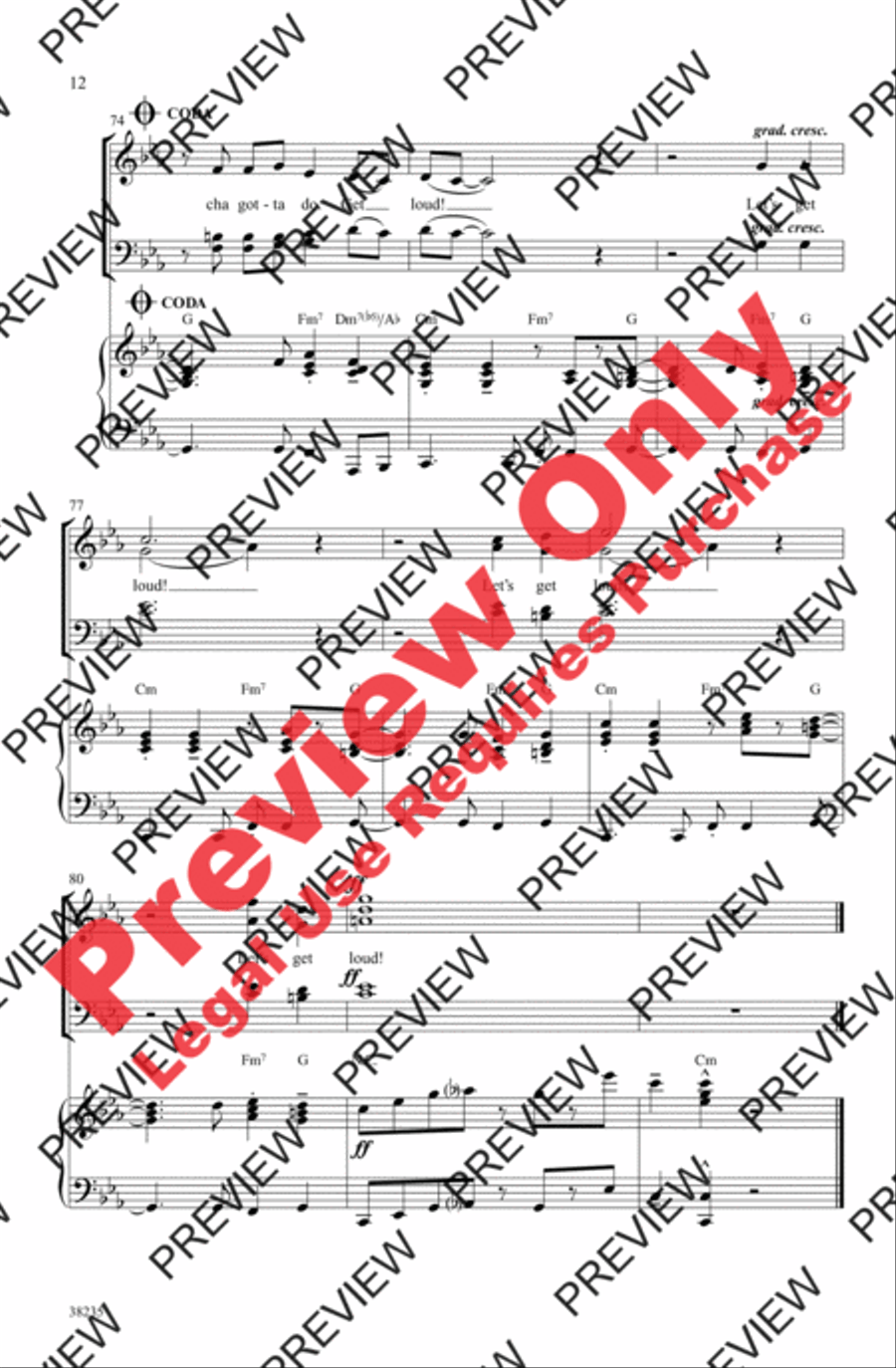 Let's Get Loud 4-Part scores gallery preview page 12