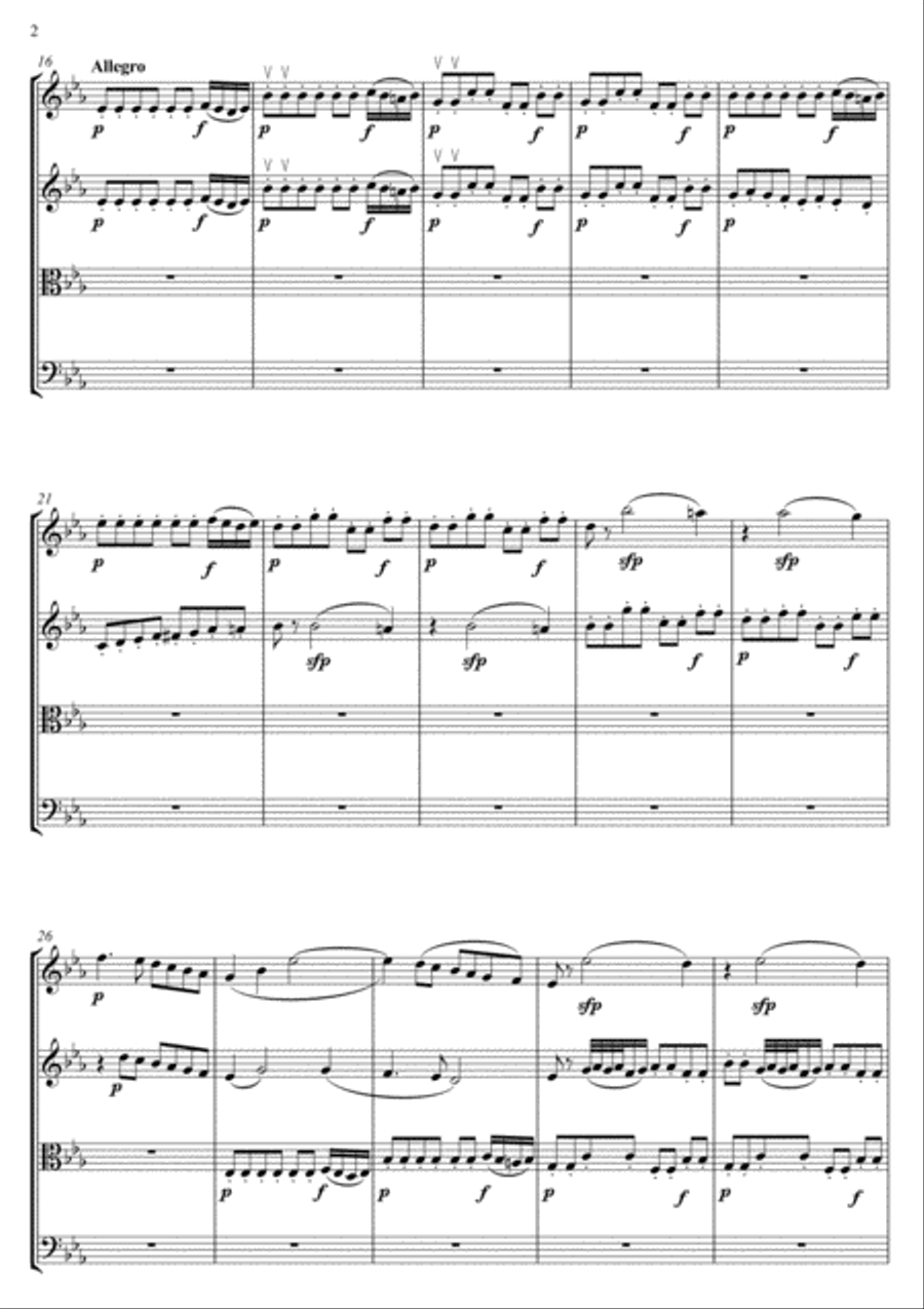 Mozart Masterpiece Collection String Quartet scores gallery preview page 3