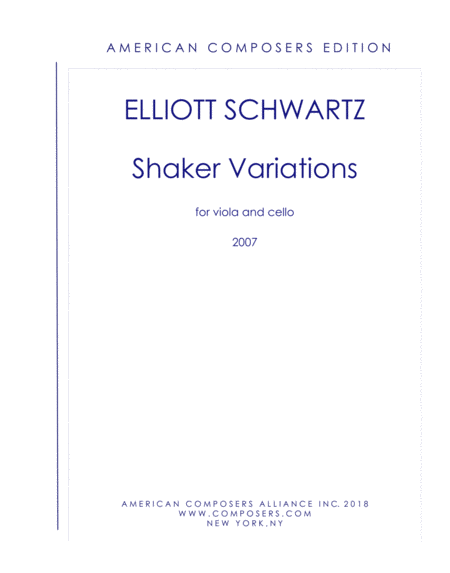 [Schwartz] Shaker Variations