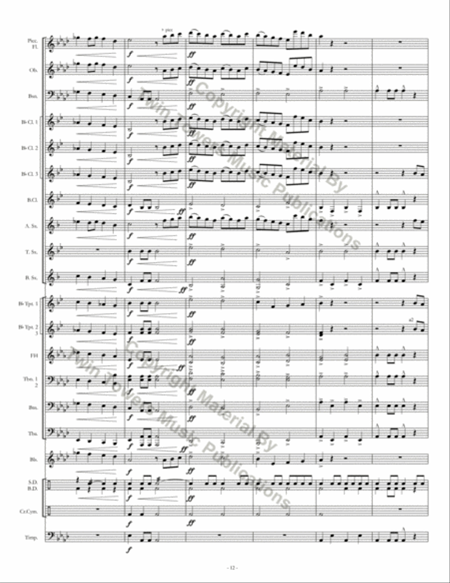 Fort Valley March Concert Band scores gallery preview page 13