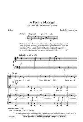 Book cover for A Festive Madrigal