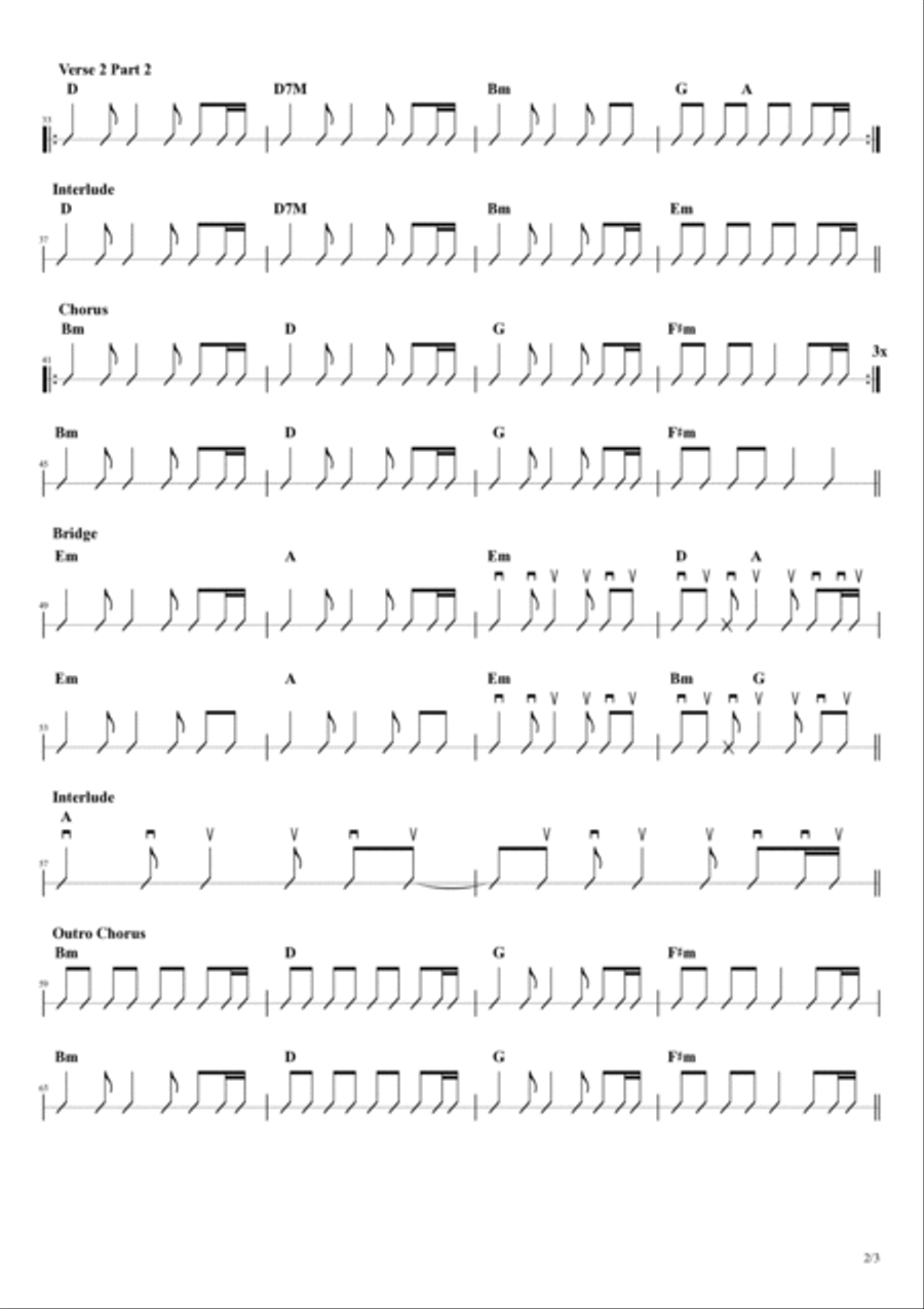 Cigarette Daydreams Guitar Solo scores gallery preview page 2