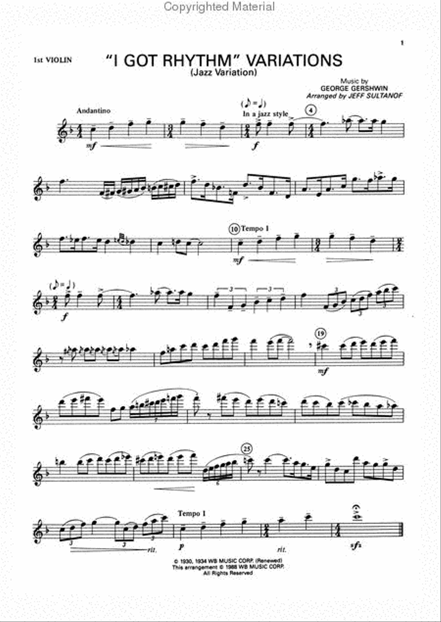 Classical Gershwin String Quartet scores gallery preview page 2
