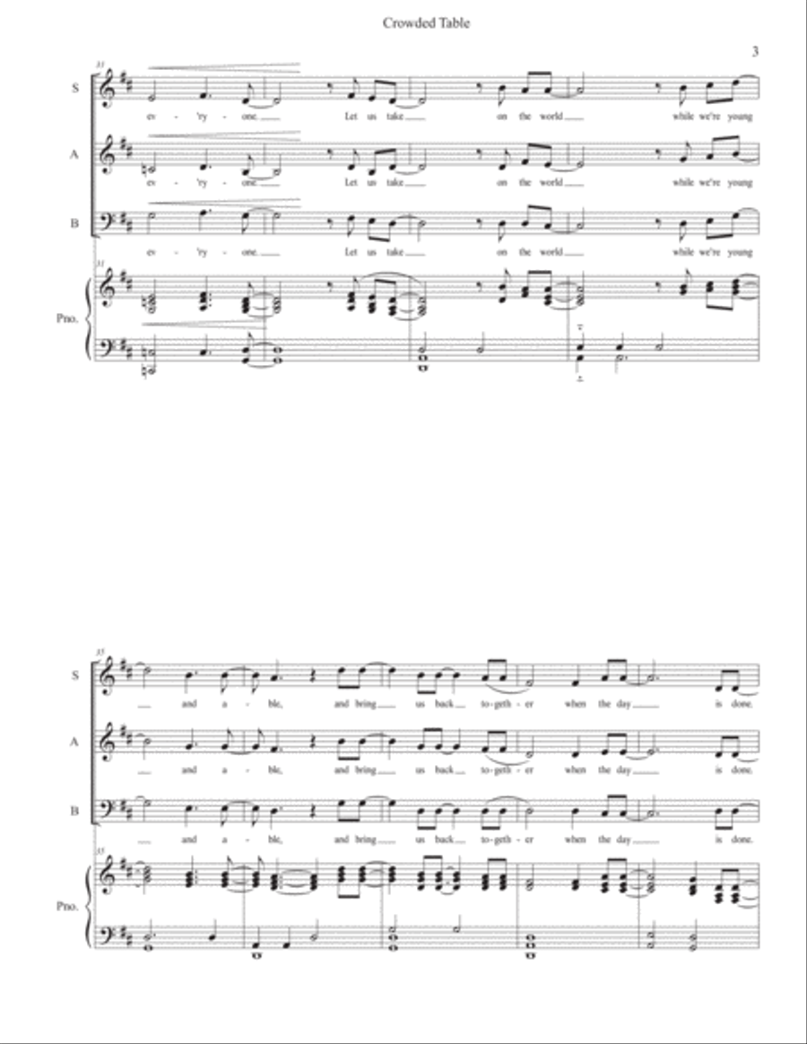 Crowded Table 3-Part scores gallery preview page 3