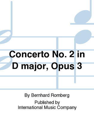 Book cover for Concerto No. 2 In D Major, Opus 3