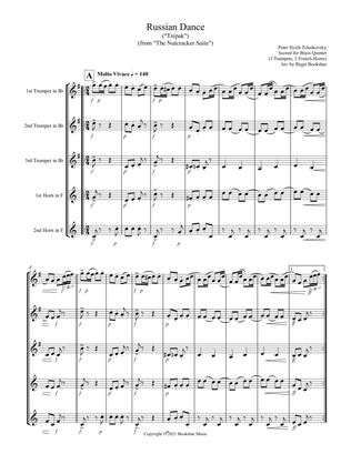 Russian Dance ("Trepak") (from "The Nutcracker Suite") (F) (Brass Quintet - 3 Trp, 2 Hrn)