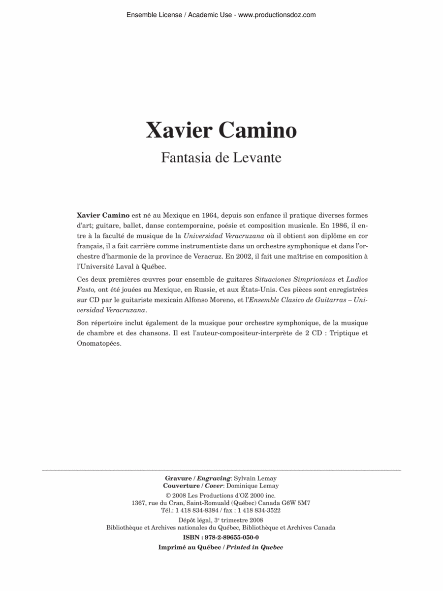 Fantasia de Levante Orchestra scores gallery preview page 1