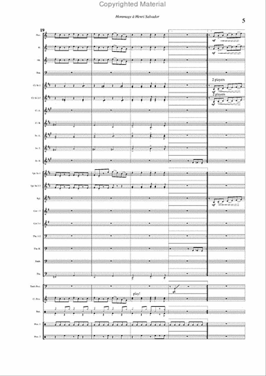 Salvador Medley Concert Band scores gallery preview page 4
