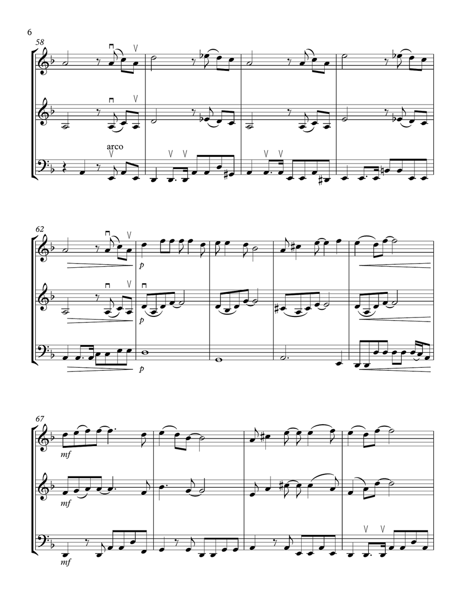 You Know I'm No Good String Trio scores gallery preview page 6