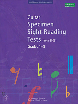Book cover for Guitar Specimen Sight-Reading Tests, Grades 1-8